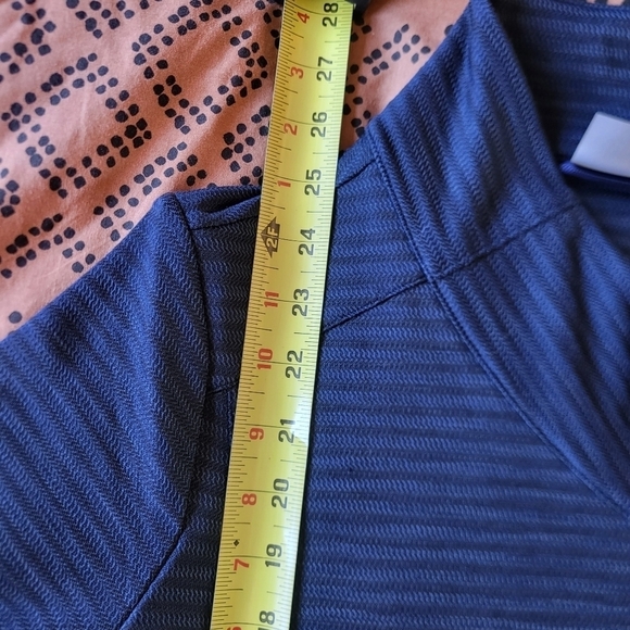 EUC Athleta Jacquard Intention Asymmetrical Zip Jacket navy Small - Picture 12 of 13